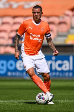 Blackpool 'dan Oliver Norburn, Blackpool' un 27 Temmuz 202 'de Bloomfield Road, Blackpool' da oynanan Blackpool-Sunderland maçında