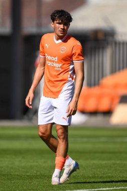 Blackpool 'dan Kyle Joseph, Blackpool' a karşı Blackpool - Sunderland maçı sırasında, Bloomfield Road, Blackpool, Birleşik Krallık, 27 Temmuz 202