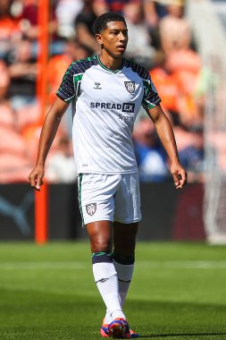 Sunderland 'dan Jobe Bellingham sezon öncesi dostluk maçı sırasında Blackpool Sunderland' a karşı Bloomfield Road, Blackpool, Birleşik Krallık, 27 Temmuz 202