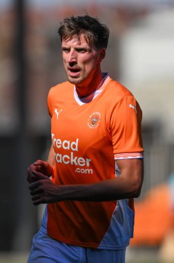 Blackpool 'dan Jake Beesley sezon öncesi dostluk maçı sırasında Blackpool Sunderland' a karşı Bloomfield Road, Blackpool, Birleşik Krallık, 27 Temmuz 2024