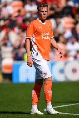 Blackpool 'dan Ryan Finnigan sezon öncesi dostluk maçı sırasında Blackpool - Sunderland Bloomfield Road, Blackpool, Birleşik Krallık, 27 Temmuz 2024