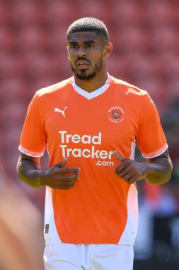 Blackpool 'dan Ash Fletcher, Blackpool' a karşı Blackpool - Sunderland maçı sırasında, Bloomfield Road, Blackpool, Birleşik Krallık, 27 Temmuz 2024
