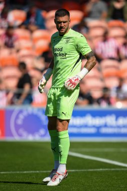 Blackpool 'dan Richard O' Donnell sezon öncesi dostluk maçı sırasında Blackpool Sunderland 'a karşı Bloomfield Road, Blackpool, Birleşik Krallık, 27 Temmuz 2024