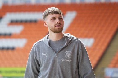 Daniel Grimshaw of Blackpool arrives ahead of the Pre-season friendly match Blackpool vs Sunderland at Bloomfield Road, Blackpool, United Kingdom, 27th July 2024