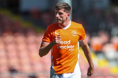 Blackpool 'dan Jake Beesley sezon öncesi dostluk maçı sırasında Blackpool Sunderland' a karşı Bloomfield Road, Blackpool, Birleşik Krallık, 27 Temmuz 2024