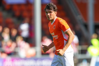 Blackpool 'dan Kyle Joseph, Blackpool' a karşı Blackpool - Sunderland maçı sırasında, Bloomfield Road, Blackpool, Birleşik Krallık, 27 Temmuz 2024