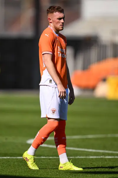 stock image Sonny Carey of Blackpool during the Pre-season friendly match Blackpool vs Sunderland at Bloomfield Road, Blackpool, United Kingdom, 27th July 2024