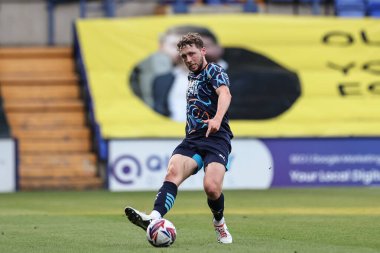 Matt Pennington of Blackpool passes during the Pre-season friendly match Tranmere Rovers vs Blackpool at Prenton Park, Birkenhead, United Kingdom, 30th July 2024 clipart