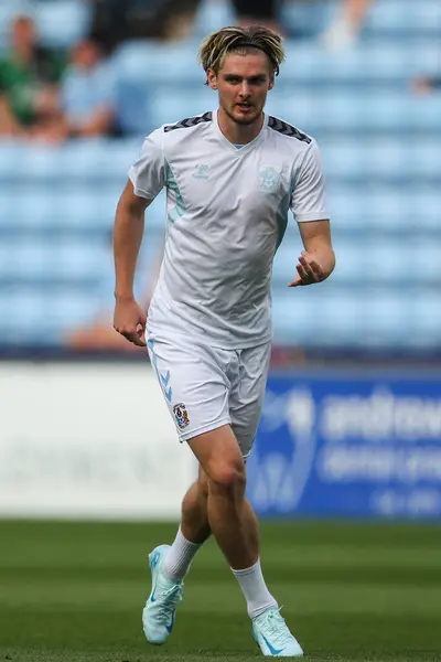 stock image Jack Rudoni of Coventry City during the pre-game warm up ahead of the Pre-season friendly match Coventry City vs Everton at Coventry Building Society Arena, Coventry, United Kingdom, 30th July 2024