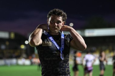 Leigh Leopards 'dan Lachlan Lam, 1 Ağustos 2024' te The Mend-A-Hose Jungle, Castleford, İngiltere 'de oynanan 20.