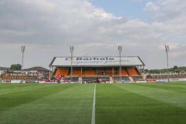 Betfred Süper Lig 20. Raundunda The Mend-A-Hose Jungle, Castleford, Birleşik Krallık, 1 Ağustos 2024 'te The Mend-A-Hose Jungle' da Castleford Tigers - Leigh Leopards maçının genel görünümü