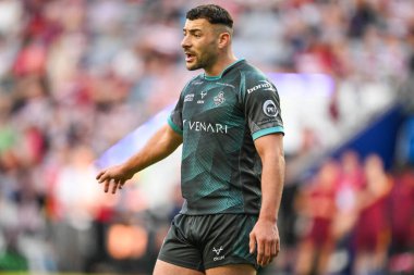 Huddersfield Giants 'tan Jake Connor, 1 Ağustos 2024' te Wigan Warriors ile Wigan Giants arasında oynanan 20.