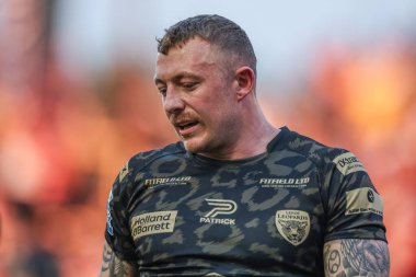 Leigh Leoparları 'ndan Josh Charnley 20. Betfred Süper Lig karşılaşmasında Castleford Tigers, Leigh Leopards' a karşı 1 Ağustos 2024 'te The Mend-A-Hose Jungle, Castleford, İngiltere