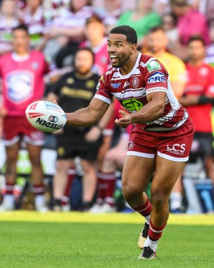 Wigan Warriors 'dan Kruise Leeming, 1 Ağustos 2024' te Wigan Warriors ile Huddersfield Giants arasındaki 20.