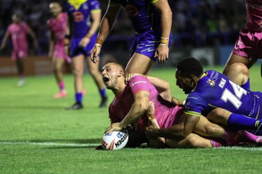 Hull KR 'dan Mikey Lewis, 2 Ağustos 2024' te Halliwell Jones Stadyumu, Warrington, İngiltere 'de oynanan 20.