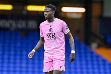 Blackburn Rovers takımından Makhtar Gueye, Stockport County 'nin Blackburn Rovers' a karşı oynadığı 2 Ağustos 2024 tarihli maç sırasında İngiltere 'nin Stockport şehrindeki Edgeley Park Stadyumu' nda oynandı.