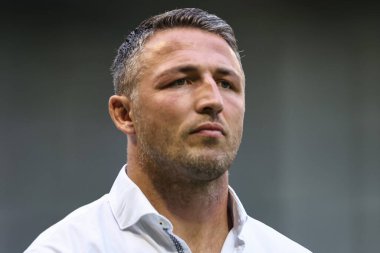 Sam Burgess Warrington Wolves 'un baş antrenörü 20. Betfred Süper Lig karşılaşmasında Warrington Wolves, Hull KR' a karşı Halliwell Jones Stadyumu, Warrington, 2 Ağustos 2024