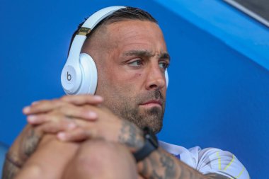 Warrington Wolves 'tan Paul Vaughan 20. Betfred Süper Lig karşılaşmasında Warrington Wolves, Hull KR' a karşı Halliwell Jones Stadyumu, Warrington, 2 Ağustos 2024