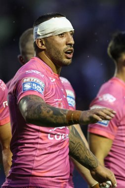 Hull KR 'dan Elliot Minchella, Betfred Süper Lig 20. Raundunda bandajlı bir kafayla Halliwell Jones Stadyumu' nda Warrington Wolves vs Hull KR maçı, 2 Ağustos 2024