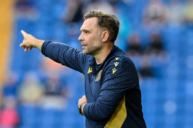 John Eustace manager of Blackburn Rovers instructs during the Pre-season friendly match Stockport County vs Blackburn Rovers at Edgeley Park Stadium, Stockport, United Kingdom, 2nd August 2024 clipart