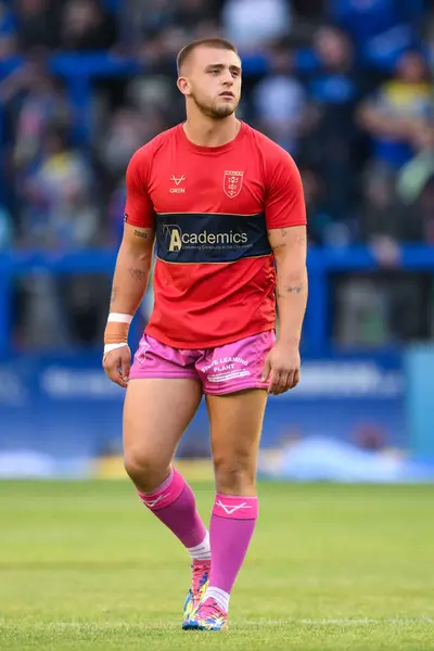 stock image Mikey Lewis of Hull KR during pre match warm up ahead of the Betfred Super League Round 20 match Warrington Wolves vs Hull KR at Halliwell Jones Stadium, Warrington, United Kingdom, 2nd August 2024