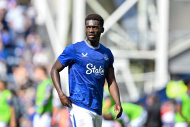 Everton 'dan Tim Iroegbunam sezon öncesi dostluk maçı sırasında Preston North End Everton' a karşı Deepdale, Preston, İngiltere, 3 Ağustos 2024