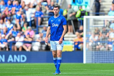 Michael Keane of Everton during the Pre-season friendly match Preston North End vs Everton at Deepdale, Preston, United Kingdom, 3rd August 2024 clipart