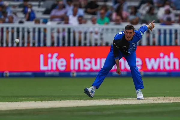 stock image Dan Lawrence of London Spirit bowls a wide during the The Hundred match London Spirit Men vs Oval Invincibles at Lords, London, United Kingdom, 4th August 2024