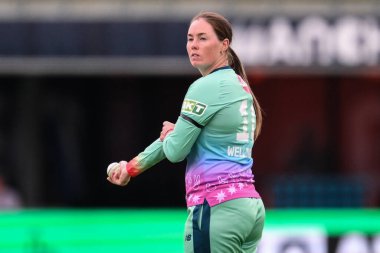 Oval Invincibles takımından Amanda-Jade Wellington, 6 Ağustos 2024 'te Old Trafford, Manchester, İngiltere' de oynanan 