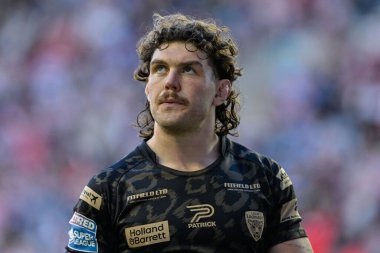 Betfred Süper Ligi maçında Leopar Leoparlar 'dan Robbie Mulhern Wigan Warriors' a karşı Leigh Leopards Stadyumu, Wigan, İngiltere, 6 Ağustos 2024