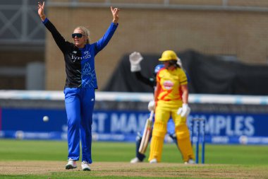 London Spirit 'ten Sarah Glenn, The Hundred maçında Wicket' tan Önce Bacak 'a başvurdu Trent Rockets Women vs London Spirit Women, Trent Bridge, Nottingham, İngiltere, 7 Ağustos 2024