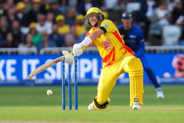 Trent Rockets 'ın Joe Root' u The Hundred maçında Trent Rockets, London Spirit 'e karşı Trent Bridge, Nottingham, İngiltere, 7 Ağustos 2024