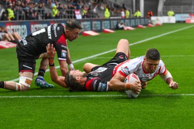 St. Helens 'den Tommy Makinson Betfred Süper Lig 21. Raundu' nda St Helens - Salford Red Devils maçına katılıyor.