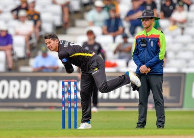 Graeme van BUUREN of Gloucestershire CCC bowling during the Royal London One-day Cup Group B match Nottinghamshire vs Gloucestershire at Trent Bridge, Nottingham, United Kingdom, 9th August 2024 clipart