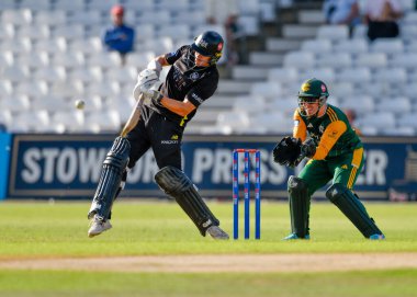 Ben CHARLESworTH Gloucestershire CCC vuruşu Royal London 1 günlük B Grubu maçı sırasında Nottinghamshire Gloucestershire 'a karşı Trent Bridge, Nottingham, İngiltere, 9 Ağustos 2024