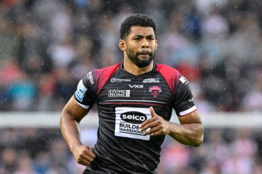 Salford Red Devils takımından Kallum Watkins 21. Betfred Süper Lig karşılaşmasında St Helens ile Salford Red Devils arasında 8 Ağustos 2024 'te St Helens, St Wicked Stadyumu' nda karşılaşacak.