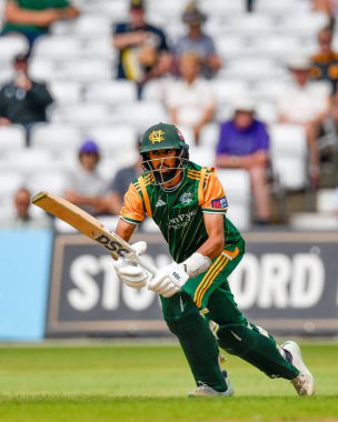 Haseeb HAMEED of Nottingham Outlaws run during the Royal London One-day Cup Group B match Nottinghamshire vs Gloucestershire at Trent Bridge, Nottingham, United Kingdom, 9th August 2024 clipart