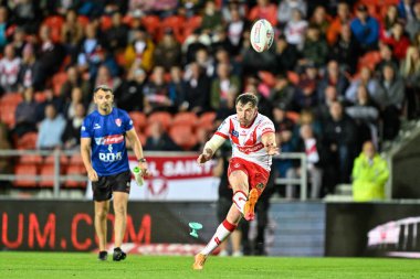 St. Helens 'den Mark Percival, Betfred Süper Lig 21. Turu' nda St. Helens - Salford Red Devils maçında St. Helens, St Helens, St Helens, İngiltere, 8 Ağustos 2024