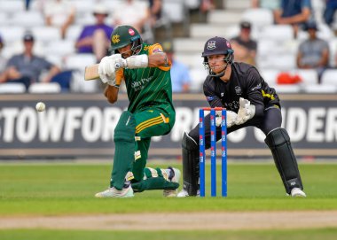 Haseeb HAMEED of Nottingham Outlaws batting during the Royal London One-day Cup Group B match Nottinghamshire vs Gloucestershire at Trent Bridge, Nottingham, United Kingdom, 9th August 2024 clipart