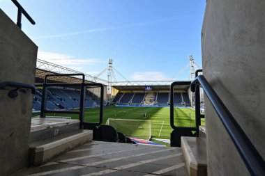 Deepdale 'in, 9 Ağustos 2024' te İngiltere 'nin Deepdale kentinde oynanan Preston North End-Sheffield United maçı öncesinde genel bir görüntüsü.