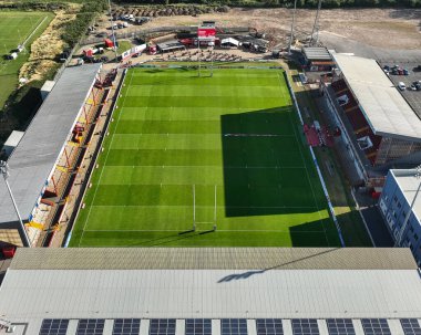 Sewell Group Craven Parkı sırasındaki hava görüntüsü Betfred Süper Lig 21. Raundu öncesinde Hull KR, Castleford Tigers 'a karşı 9 Ağustos 2024' te Sewell Group Craven Park, Kingston üzerine Hull, Birleşik Krallık