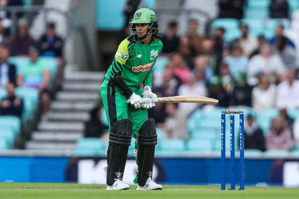 stock image Smriti Mandhana of Southern Brave looks on during the The Hundred match Oval Invincibles Women vs Southern Brave Women at The Kia Oval, London, United Kingdom, 8th August 2024