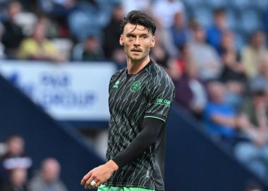 Kieffer Moore of Sheffield United during the Sky Bet Championship match Preston North End vs Sheffield United at Deepdale, Preston, United Kingdom, 9th August 2024 clipart