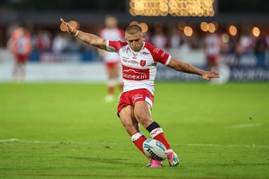 Hull KR 'dan Mikey Lewis, 9 Ağustos 2024' te İngiltere 'nin Hull kentinde oynanan Sewell Group Craven Park' ta oynanan 21.