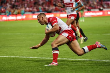 Hull KR 'dan Mikey Lewis, 9 Ağustos 2024' te İngiltere 'nin Hull kenti Kingston' da oynanan Sewell Group Craven Park 'taki Hull KR Castleford Tigers maçında Betfred Süper Lig 21.