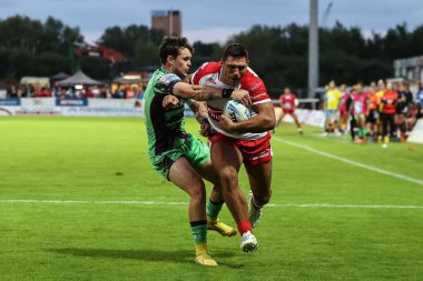 Hull KR 'dan Ryan Hall, 9 Ağustos 2024' te İngiltere 'nin Hull kentinde oynanan Sewell Group Craven Park' taki Hull KR-Castleford Tigers maçında Betfred Süper Lig 21.