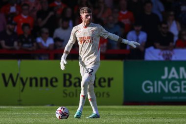 Daniel Grimshaw of Blackpool during the Sky Bet League 1 match Crawley Town vs Blackpool at Broadfield Stadium, Crawley, United Kingdom, 10th August 2024 clipart