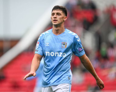 Coventry City 'den Bobby Thomas 10 Ağustos 2024' te Stoke City ile Coventry City 'nin Bet365 Stadyumu' nda oynanan Sky Bet Şampiyonası maçında.