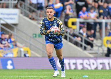 Leeds Rhinos takımından Mickael Goudemand, Leeds Stadyumu, Leeds, Birleşik Krallık 'ta oynanan 21. Betfred Süper Lig karşılaşması öncesinde ısınıyor.