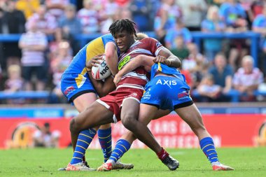 Wigan Warriors 'dan Junior Nsemba, 10 Ağustos 2024' te Headingley Stadyumu, Leeds, İngiltere 'de oynanan Betfred Süper Lig 21. Round karşılaşmasında yenilmiştir.